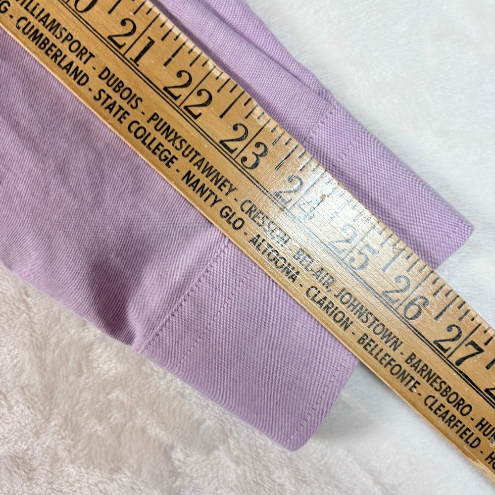 Jos A Bank 1905 Shirt Men Large Purple Excellent Tailored Fit Button Down Oxford - Picture 5 of 12